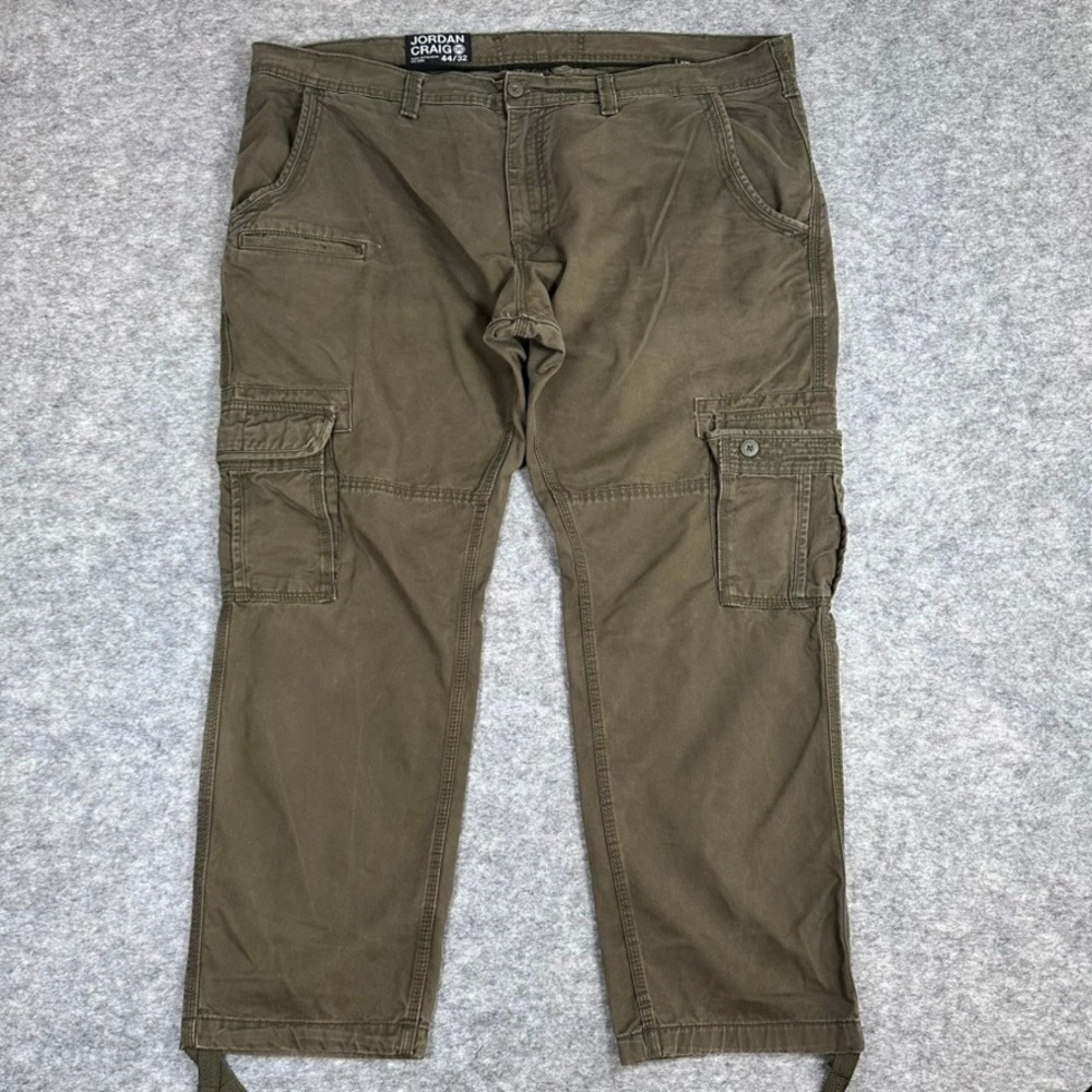 Jordan Craig Cargo Pants Mens 44x32 Olive Green Twill Utility